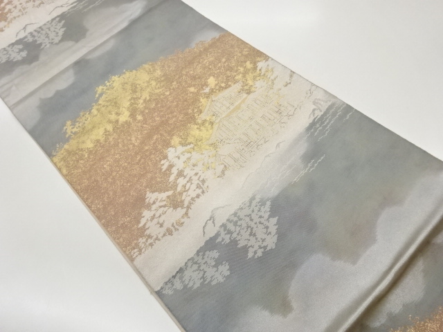 JAPANESE FUKURO OBI / WOVEN TREES / BY HATTORI ORIMONO